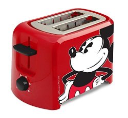 Disney Dcm-21 Mickey Mouse 2 Slice Toaster Red black