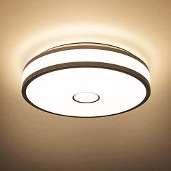 Onforu 18W LED Flush Mount Ceiling Lights 1600LM Bedroom Ceiling Lamp IP65 Waterproof Round Surface Bathroom Ceiling Light Fixture 2700K Warm White 150W Equivalent