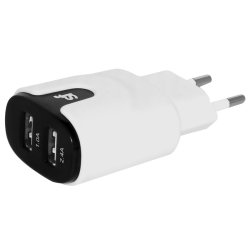 3.4A Dual Lightning Wall Charger White