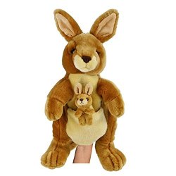 soft toy kangaroo with joey