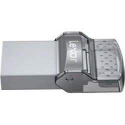 Lexar Jumpdrive D35C 128GB 2-IN-1 Dual USB Flash Drive Silver - USB 3.0 Type-c USB Type A