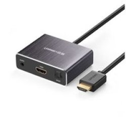 UGreen HDMI M To HDMI F W spdif Adp-bk