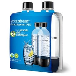 Sodastream 1L Carbonating Bottles- Black Twin Pack
