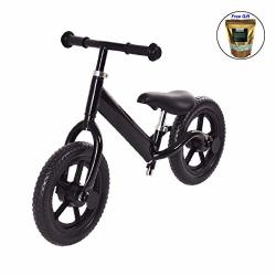 Costway Black 12" Classic Kids Training Balance Bike Bicycle Only By EIGHT24HOURS Organic Natural Silk Cocoons