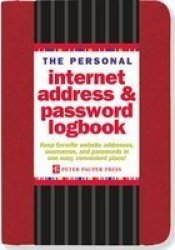 Internet Address Password Log Red Diary