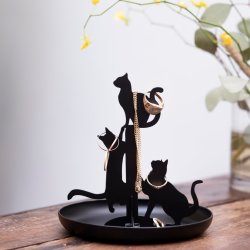 Kikkerland Black Cat Jewellery Stand