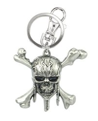 Disney Pirates Of The Caribbean Skull Logo Pewter Key Ring