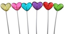 Heart Fancy Pops Assorted 6 Flavors - 100CT.
