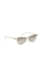 Le Specs Women's Situationship Sunglasses Stone Khaki Off White Clear One Size