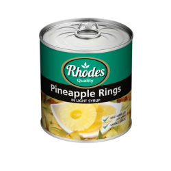 Pineapple Rings In Light Syrup - 12 Cans X 440G