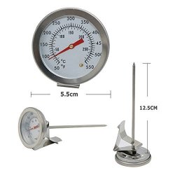 2 Pack Oven Thermometer - 50-300C/100-600F Grill Fry Chef Silver-2pcs