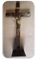 100CM 1 Meter Standing Or Wall Crucifix With Golden Corpus
