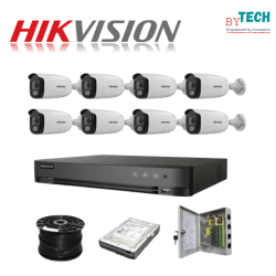 Hikvision Acusense 8 Channel Colorvu HD Kit With Audio