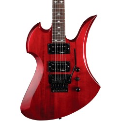 B.c. Rich Mockingbird Electric Guitar With Floyd Rose Transparent Red