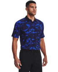 Men's Ua Iso-chill Charged Camo Polo - Bauhaus Blue Md