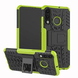 Leecoco Huawei P30 Lite Case Tyre Pattern Design Heavy Duty Tough Rugged Dual Layer Protective With Kickstand Shock Absorbing Detachable 2 In 1 For