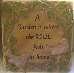 Garden Is A Place..." Bird Vine Wall Garden Plaque