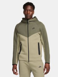 Nike Men&apos S Nsw Tech Fleece Windrunner Men&apos S Full-zip Olive Hoodie