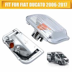 Door Wing Mirror Indicator Lens Amber Compatible With Fiat Ducato 2006-2017 Left Side Driver Side