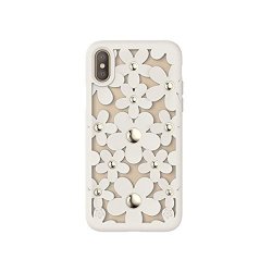 Switcheasy Fleur 3D Flowers For Iphone X Protective Tpu Case With Native Touch Buttons Antique White