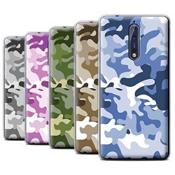 STUFF4 Gel Tpu Phone Case Cover For Nokia 8 Multipack Camouflage Army Navy Collection