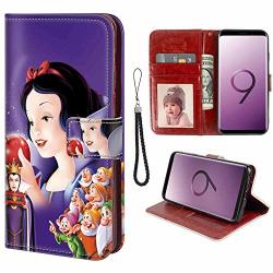 Samsung Galaxy S9 2018 5.8 Inch Wallet Case Snow White And The Seven Dwarfs Excellent