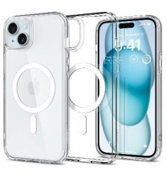 Spigen Iphone 15 Premium Ultra Hybrid Magfit Crystal Case Clear white