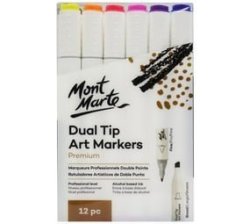 Dual Tip Alcohol Art Markers 12PC