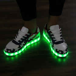 Unisex Lace Up Led Light Luminous Sportswear Sneaker - 6