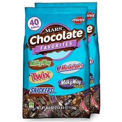 Mars Chocolate Minis Size Candy Variety Mix 40-OUNCE Bag Pack Of 2