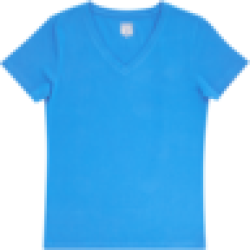 Blue V-neck T-Shirt S - XXL