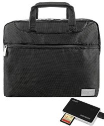 Vangoddy Slate Grey Messenger Bag For Acer Aspire Series Spin Swift Chromebook Travelmate B 11"-13.5INCH + Memory Card Reader