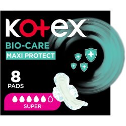 Kotex Bio-care Maxi Protect Pads Super 8 Pack