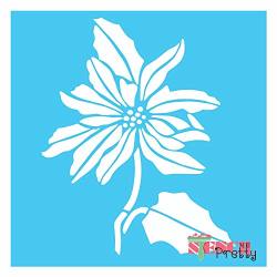Rustic Lily Flower Stencil-multipack S M L | Standard Brilliant Blue Color Material