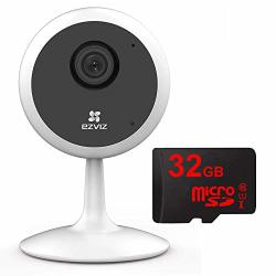 Ezviz EZC1C1D1 C1C 720P Indoor Wifi Security Camera Smart Motion Detection Zone 2.4GHZ Wifi Bundle With 32GB Microsd High-speed Memory Card