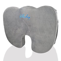 Coccyx Orthopedic Memory Foam Seat Cushion For Office Chair Car Wheel Chair And Bleachers With Handle Anti-slip Bottom. Relief From Back Sciatica Tailbone And