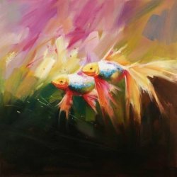 LuxorPre Oil Painting 'goldfish' 20 X 20 Inch 51 X 51 Cm On High Definition HD Canvas Prints Is For Gifts And Basement Foyer And Hallway Decoration Canvis Prints