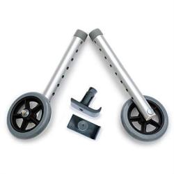DELUXE Universal Walker Wheel Kit: 5 Inch Sport Wheels And Free Flexfit Ski Glides $8 Value
