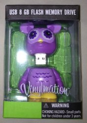 Disney Vinylmation Cutesters Purple Owl USB 8 Gb Flash Memory Drive