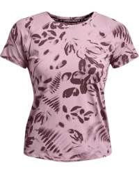 Women's Ua Iso-chill 200 Print Short Sleeve - Mauve Pink LG