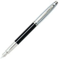 Sheaffer 100 Medium Point Fountain Pen Black chrome 9313-0M