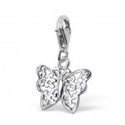 C117-C3147 - 925 Sterling Silver Butterfly Charm Dangle