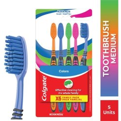 Colgate Extra Clean Toothbrush Set Colours 5PACK