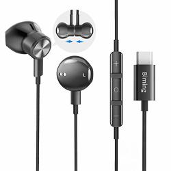 USB C Headphones Biming Type C Earbuds USB C Earphones With MIC & Volume Control Compatible With Google Pixel 3 2 XL Ipad Pro 2018 Oneplus 6T Essential Phones