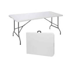 1.8M White Folding Trestle Table