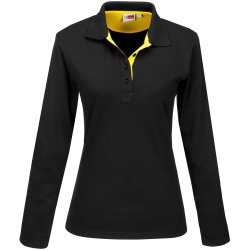 SOLO Ladies Long Sleeve Golf Shirt - Yellow