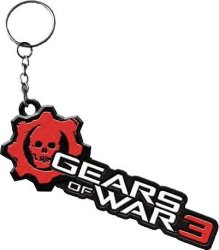 Neca Gears Of War 3 Metal Logo Keychain