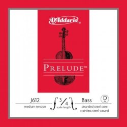 D'addario Prelude Double Bass D String 3 4 Size - Medium Tension