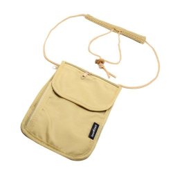 Travel Bag Neck String Passport Card Tickets Bag Pouch Yellow
