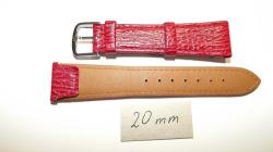 Watch Strap Leather 20mm "jaques Lemans" Red